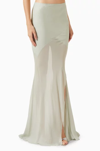 Oryx Asymmetric Skirt in Georgette
