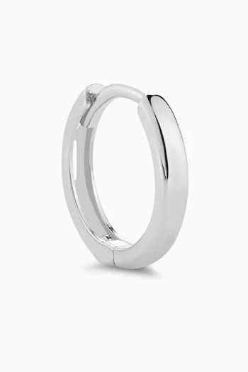 Single Huggie Earring in 14kt White Gold