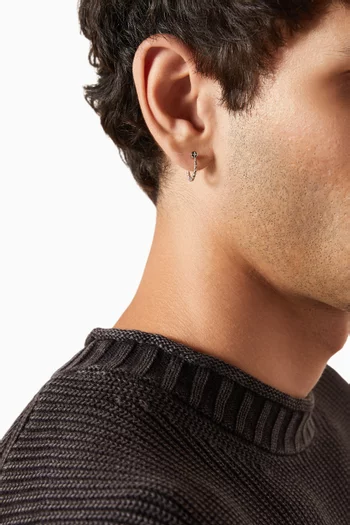 Screw Single Hoop Earring in Sterling Silver