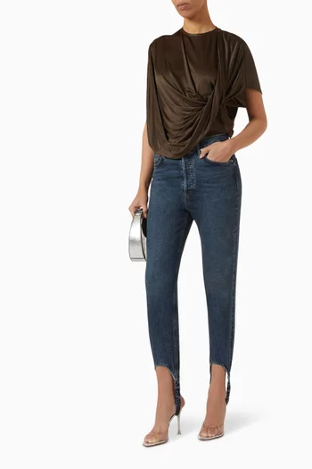 90's Pinch Stirrup Comfort Stretch Jeans in Denim