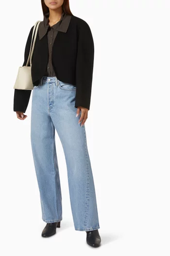Fluid Funnel-neck Top in Viscose-blend