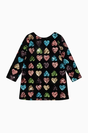 Cuore Sequin-embellished Dress in Velvet