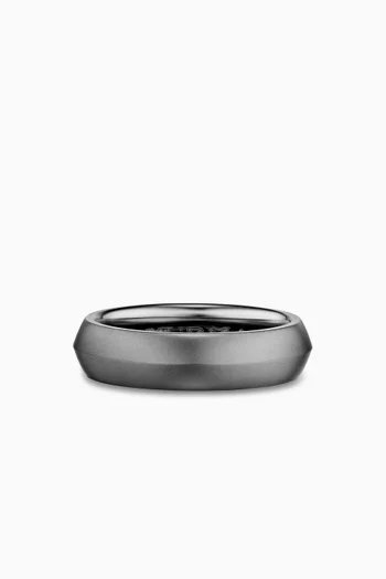 Knife Edge Band Ring in Titanium, 6mm