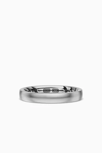 Streamline Band Ring in Sterling Silver, 4mm