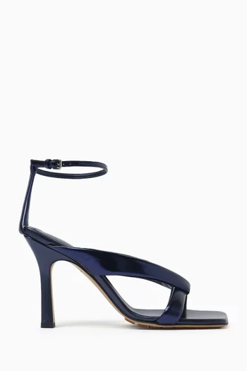 Riva Strap 90 Sandals in Laminated Leather