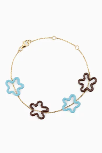 Four Flowers Bracelet in 9kt Gold