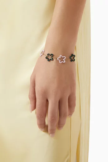 سوار مزين بأربع زهرات ذهب عيار 9