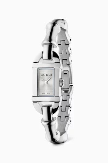 Bamboo Bracelet Watch in Stainless Steel, 22mm