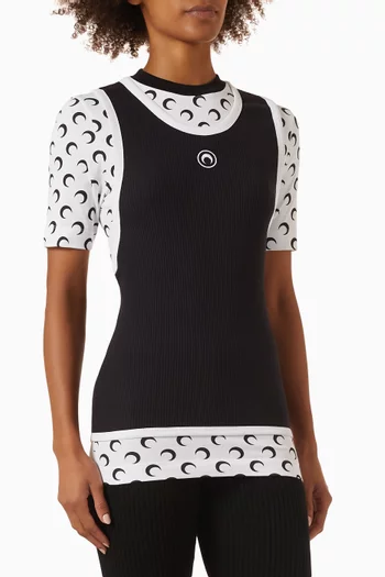 Layered T-shirt in Jersey