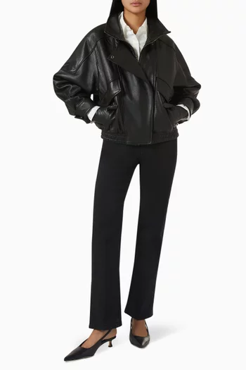 Vintage Bomber Jacket in Leather