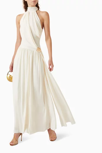 Sibel Draped Dress in Jersey