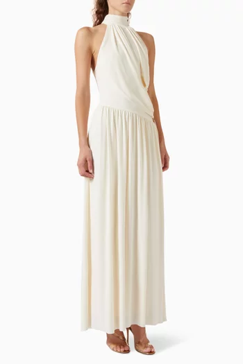 Sibel Draped Dress in Jersey