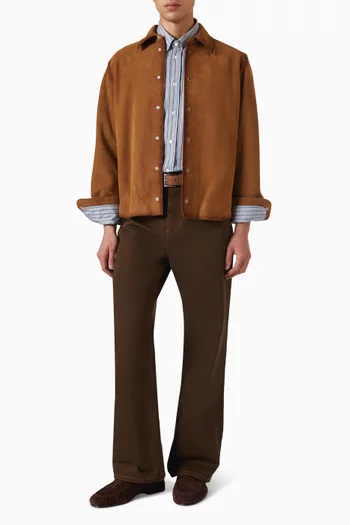 Overshirt in Vintage Goat Suede