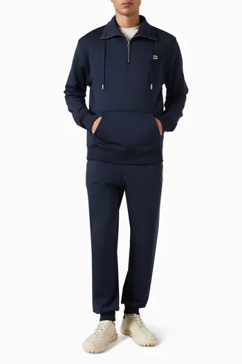 Logo Patch Half-zip Sweatshirt in Fleece