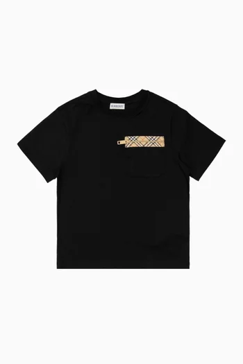 Check-pocket T-shirt in Cotton
