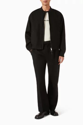 Leandro Bomber Jacket in Brushed-wool