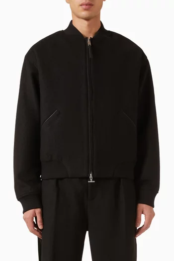 Leandro Bomber Jacket in Brushed-wool