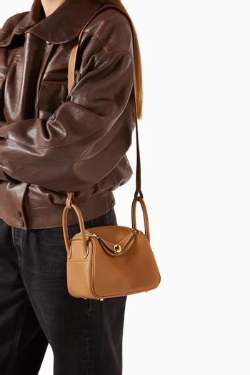 Unused Mini Lindy Bag in Taurillon Clemence Leather