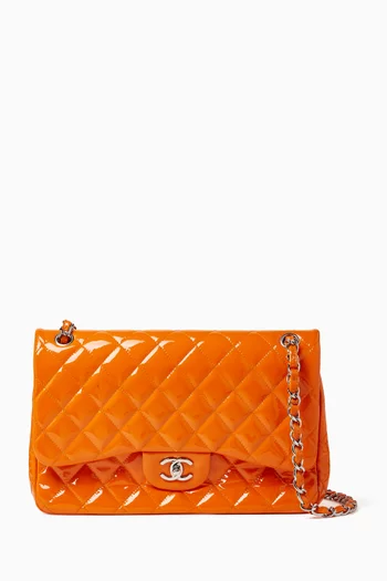 Double Flap Jumbo Bag in Quilted Patent Leather