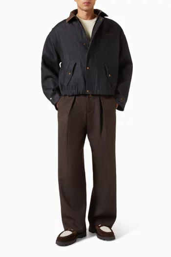 جاكيت بومبر كاميرون فضفاض دينم