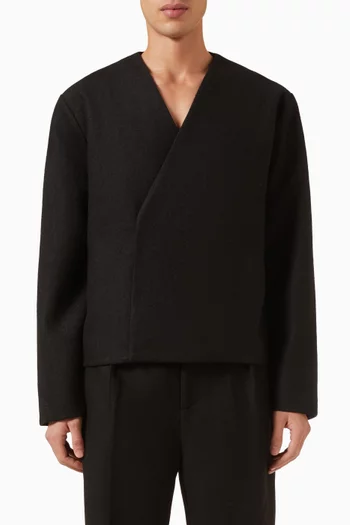 Loris Kimono Jacket in Wool-blend