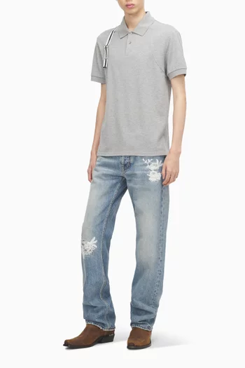 Harness Logo Polo T-shirt in Cotton