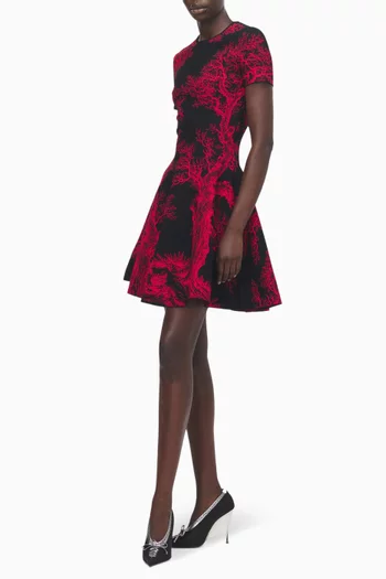 Tree of Life Jacquard Mini Dress