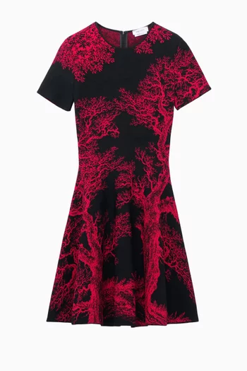 Tree of Life Jacquard Mini Dress