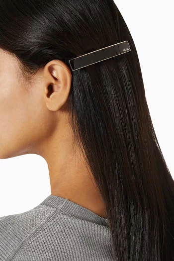 Logo Hair Clip in Metal