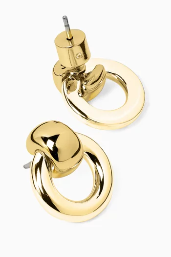 Mini Puffy Faye Knocker Earrings in Metal