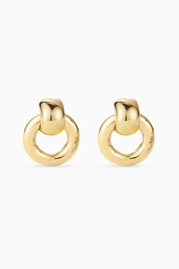 Mini Puffy Faye Knocker Earrings in Metal