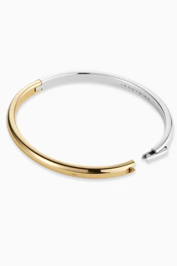 Remi Bangle in 14kt Gold & Platinum-plated Steel