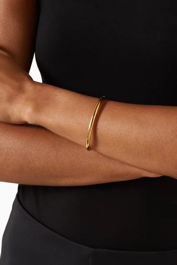 Remi Bangle in 14kt Gold & Platinum-plated Steel