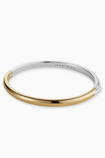 Remi Bangle in 14kt Gold & Platinum-plated Steel