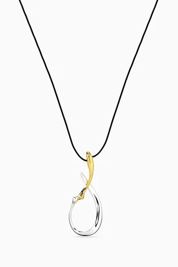 Large Egret Cord Necklace