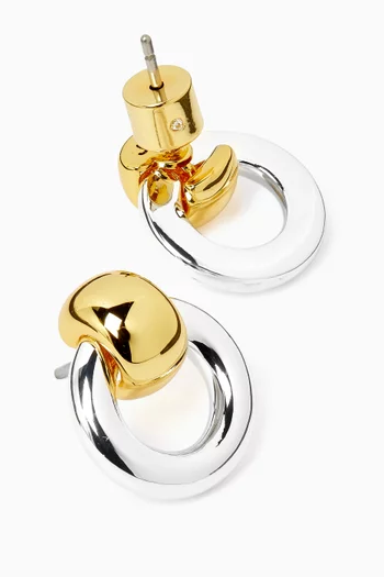 Mini Puffy Faye Knocker Earrings in Metal