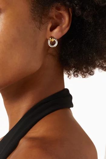 Mini Puffy Faye Knocker Earrings in Metal