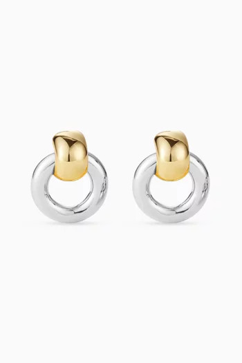 Mini Puffy Faye Knocker Earrings in Metal