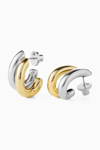 Florence Earrings in 14kt Gold & Silver-dipped Brass
