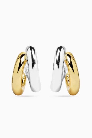 Florence Earrings in 14kt Gold & Silver-dipped Brass