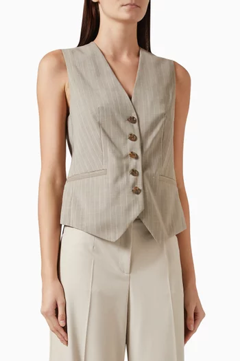 Jannal Pinstripe Waistcoat