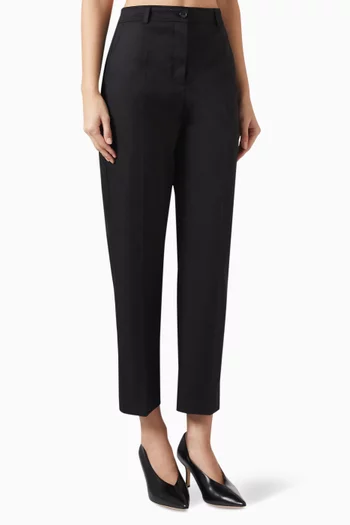 Cropped Pants in Stretch-cotton