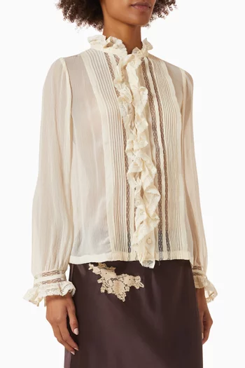 Magdeleine Top in Silk Chiffon