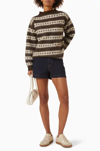 Myles Jacquard Sweater in Merino Wool