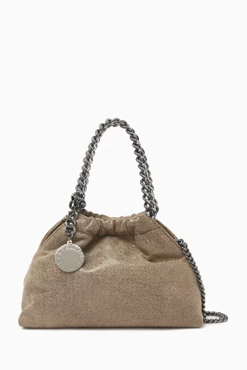 Mini Falabella Drawstring Bucket Bag in Eco Dotted Chamois