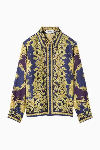 Barocco-print Shirt in Silk-twill