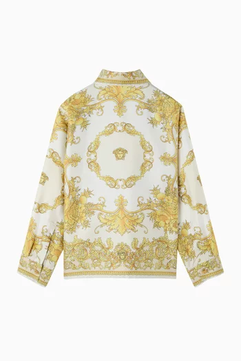 Barocco-print Shirt in Silk-twill