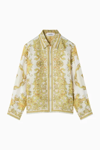 Barocco-print Shirt in Silk-twill