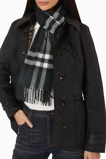 Check Scarf in Cashmere