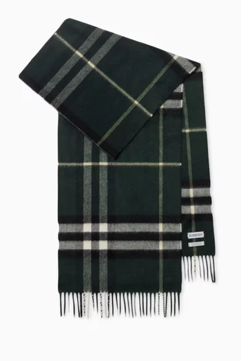 Check Scarf in Cashmere